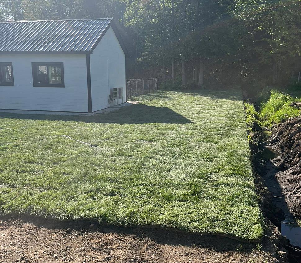 Drain français terrassement Yamaska